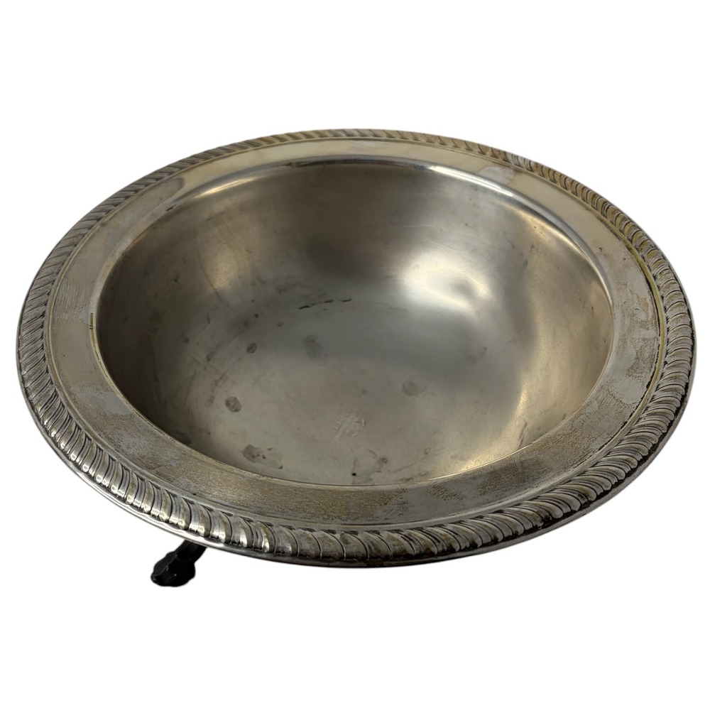 Vintage 1883 Rogers Silver Co 8211 Silverplate Footed Serving‎ Bowl 10.5 Inch